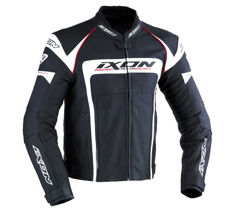 מעיל עור FUELLER 2.0 שחור לבן 3XL