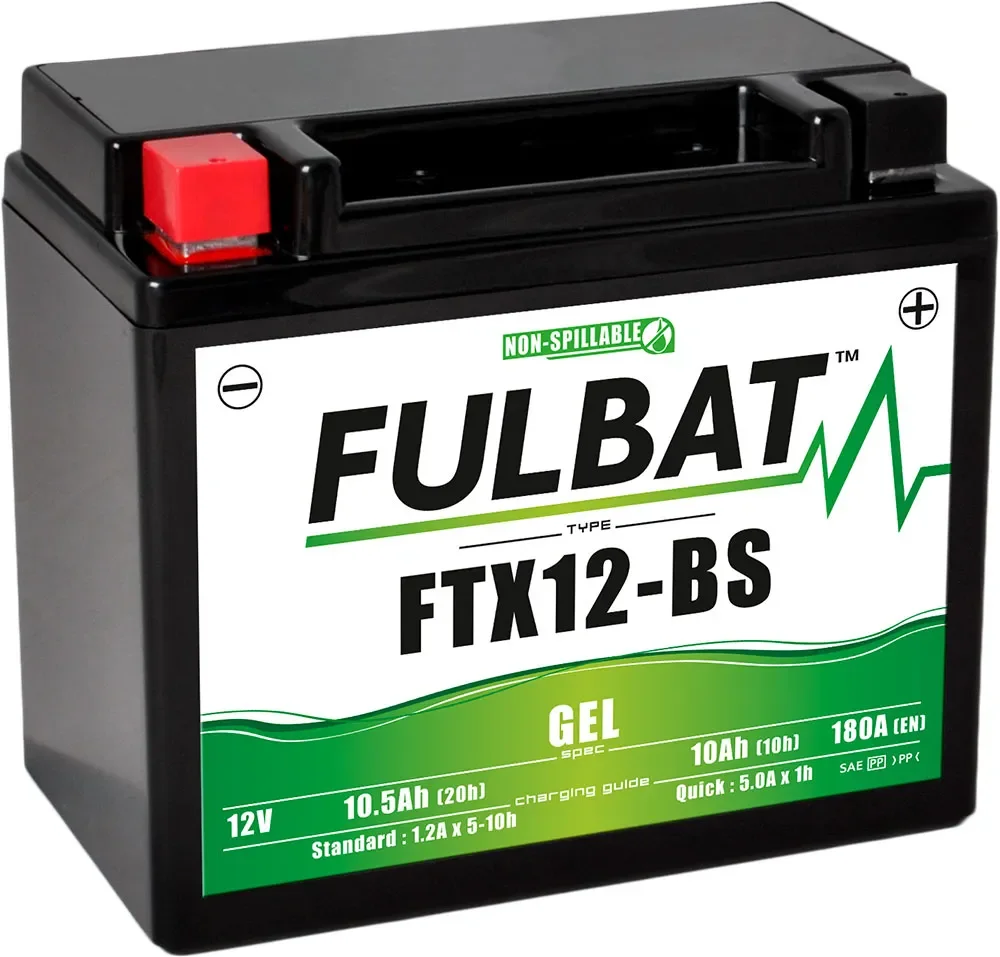 מצבר לאופנוע/קטנוע GEL מבית FULBAT FTX12-BSGכפול 